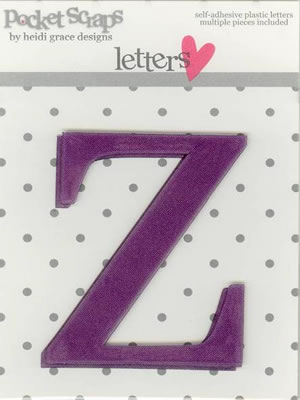 Heidi Grace - Girlfriends - Plastic Alpha Stickers z - 2/pk  (sold in 3's)